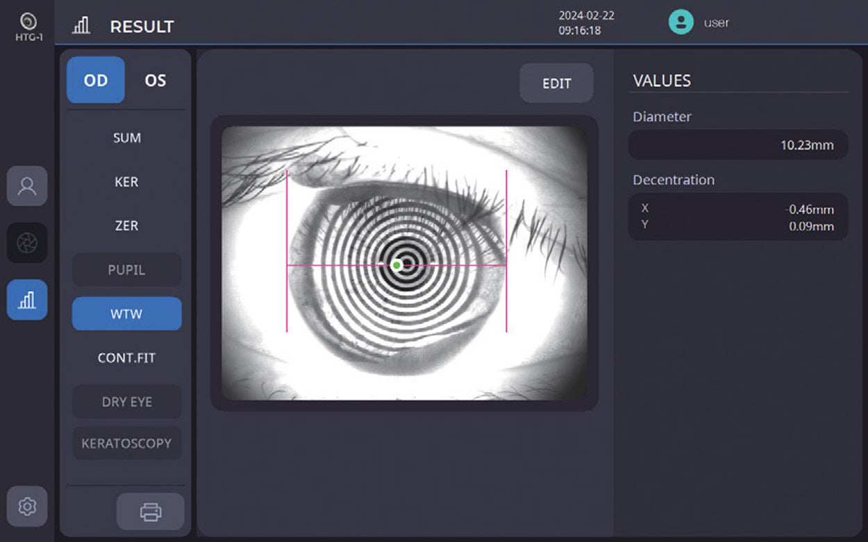 Huvitz Topógrafo Corneal HTG-1 D — imagen de detalle 10 de 14