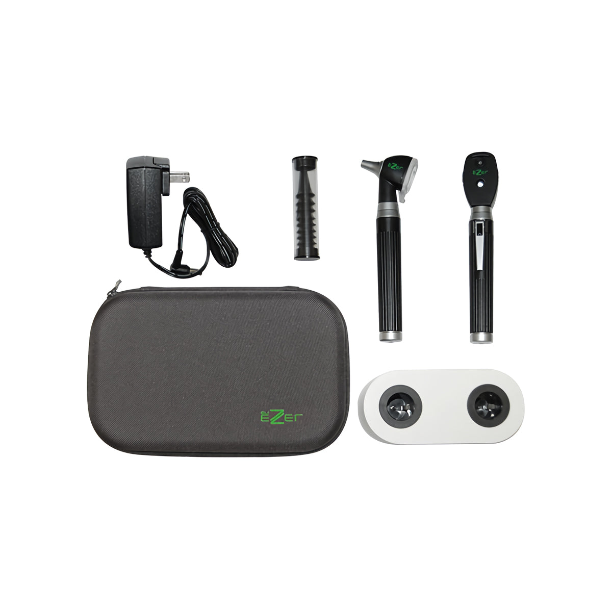 Ezer EZ-OTO-1800 ION Oftalmoscopio y Otoscopio de Bolsillo con 2 Mangos Recargables