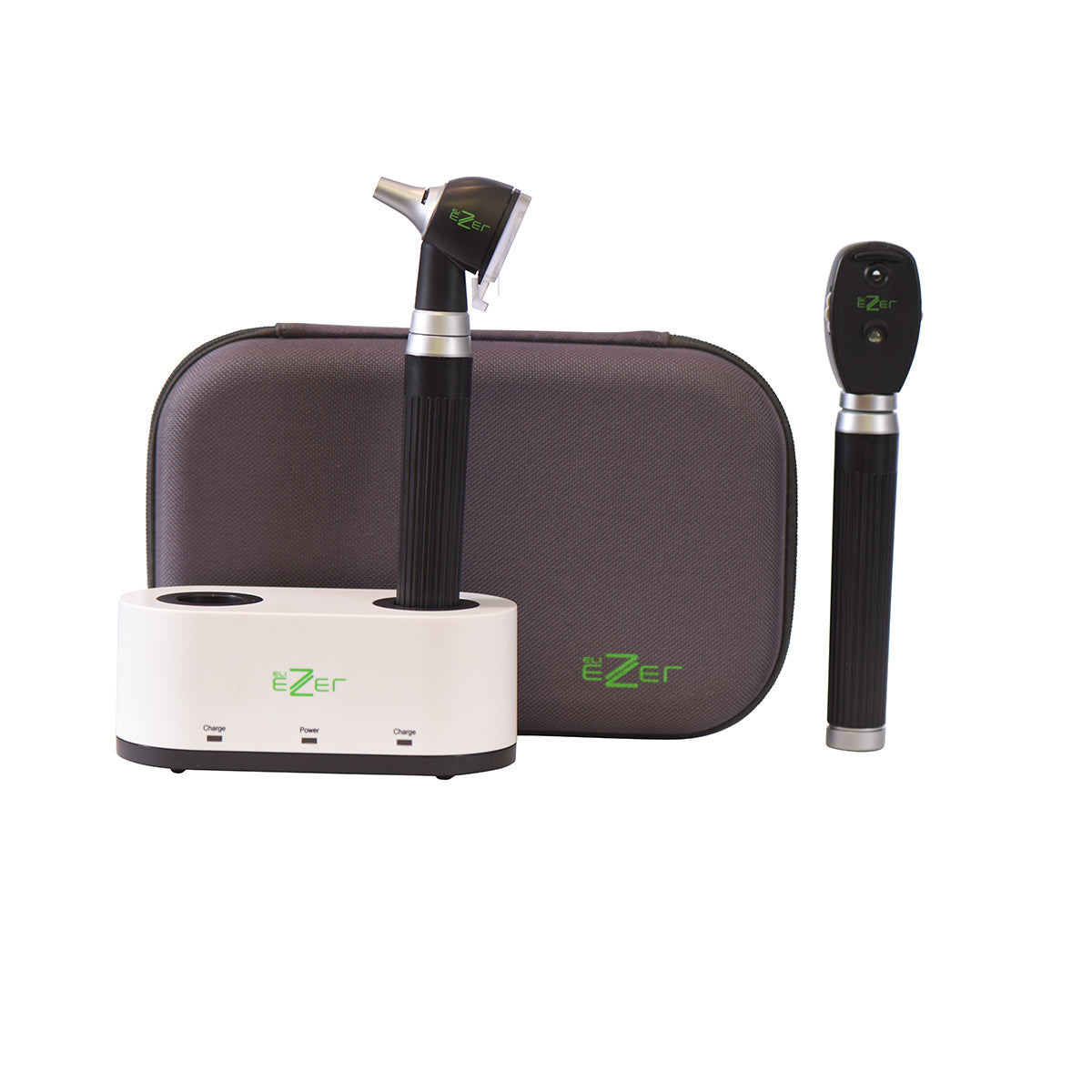 Ezer EZ-OTO-1800 ION Oftalmoscopio y Otoscopio de Bolsillo con 2 Mangos Recargables