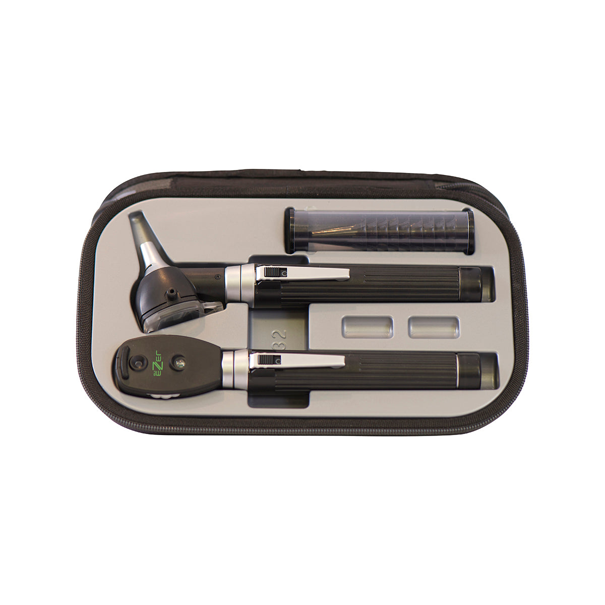Ezer EZ-OTO-1800 ION Oftalmoscopio y Otoscopio de Bolsillo con 2 Mangos Recargables