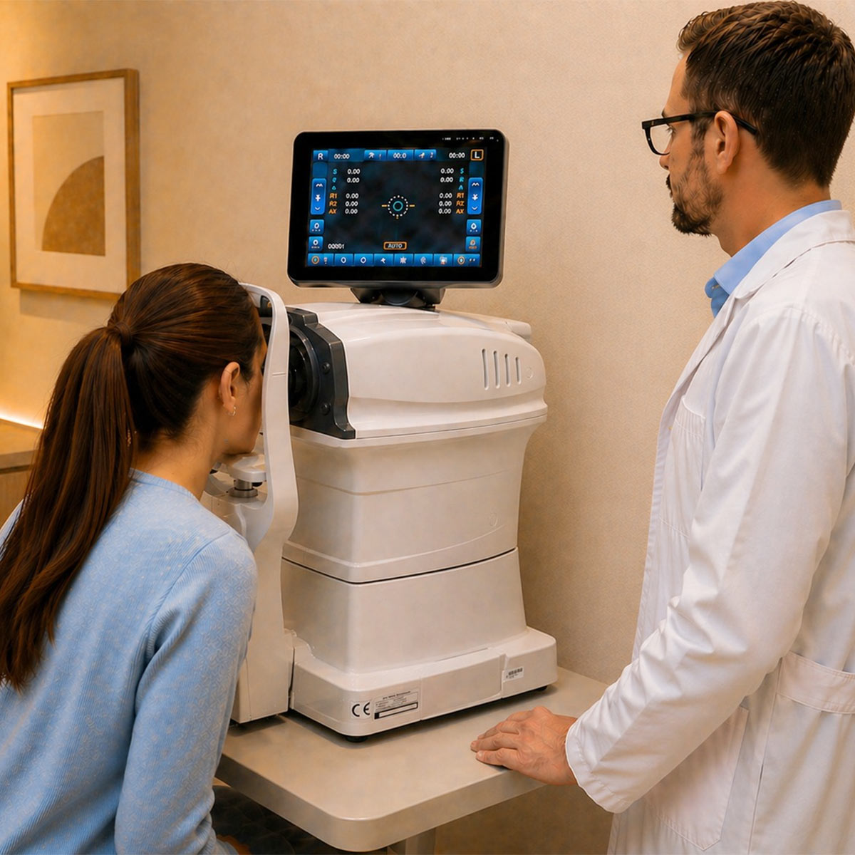 Ezer Ezer ERK-770 Autorefrator Keratometer Full Automatic Autorrefractómetro Queratómetro