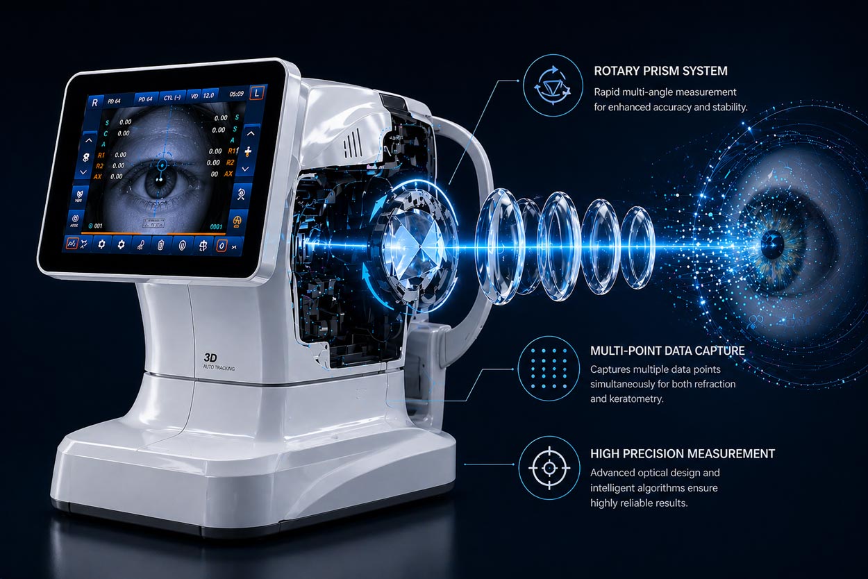 Ezer Ezer ERK-770 Autorefrator Keratometer Full Automatic Autorrefractómetro Queratómetro